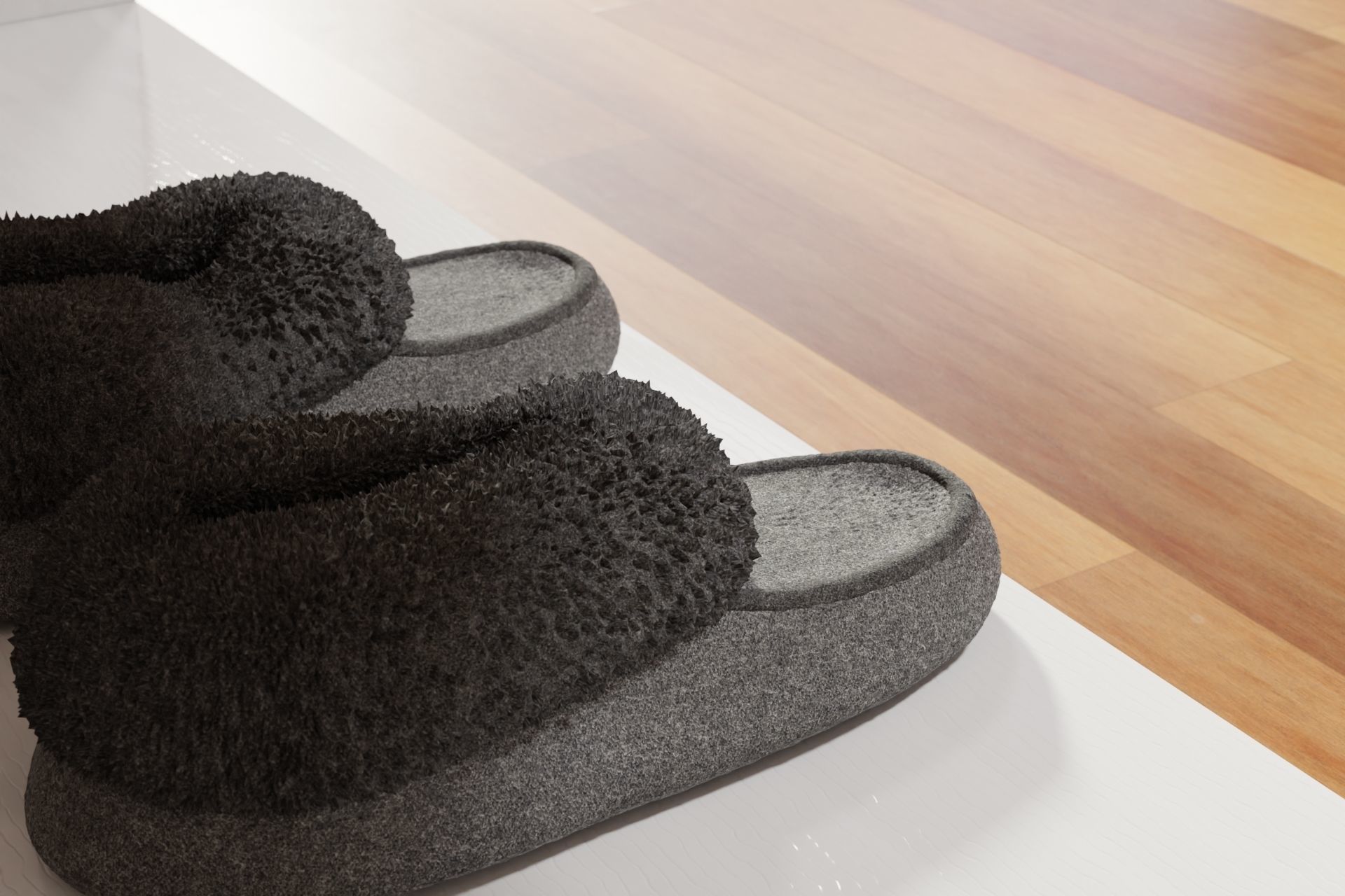 Bedroom slippers cozy 3D model_7