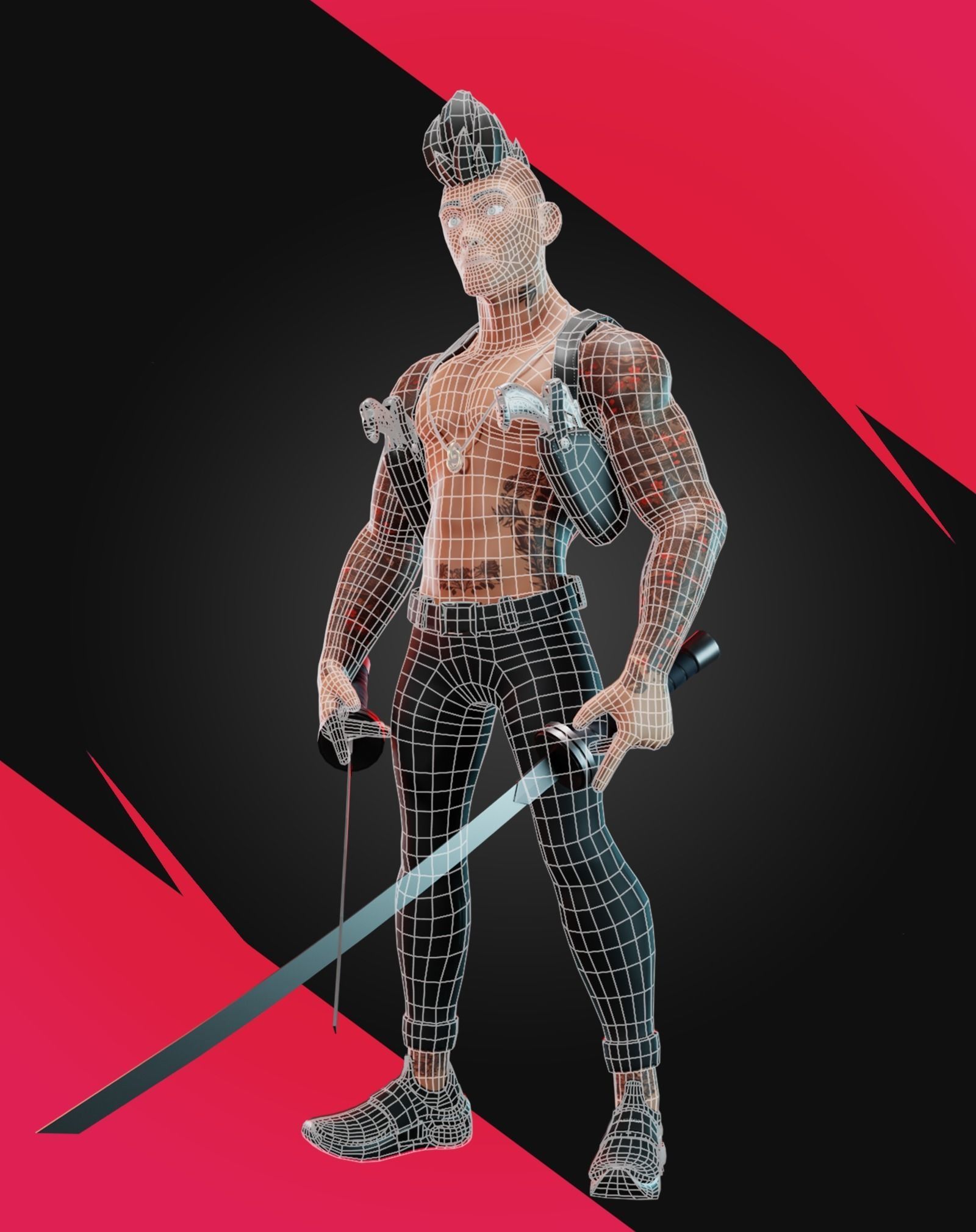 Stylized character pack Low-poly 3D model_8