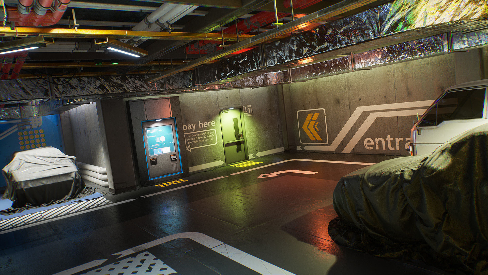 Parking Lot Environment Kit UE4 Low-poly 3D model_12