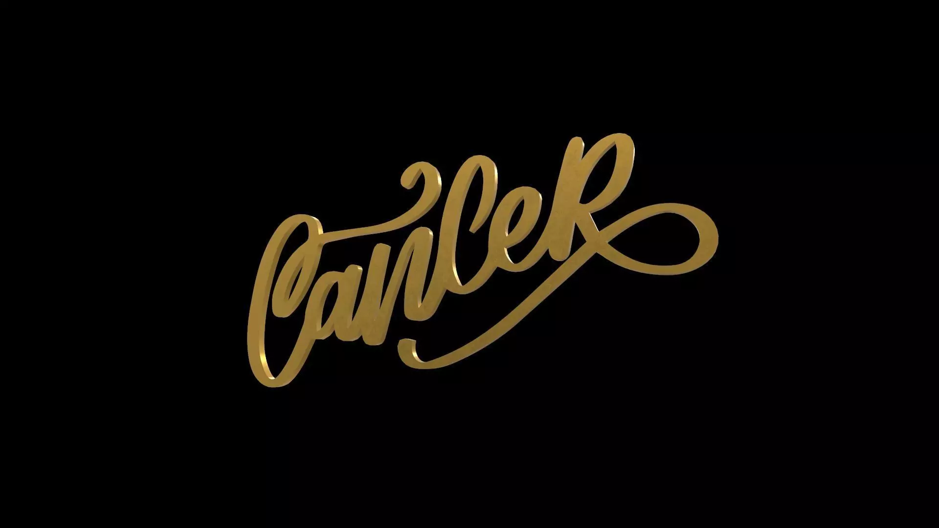 ZODI-003 Cancer Gold Low-poly 3D model_0