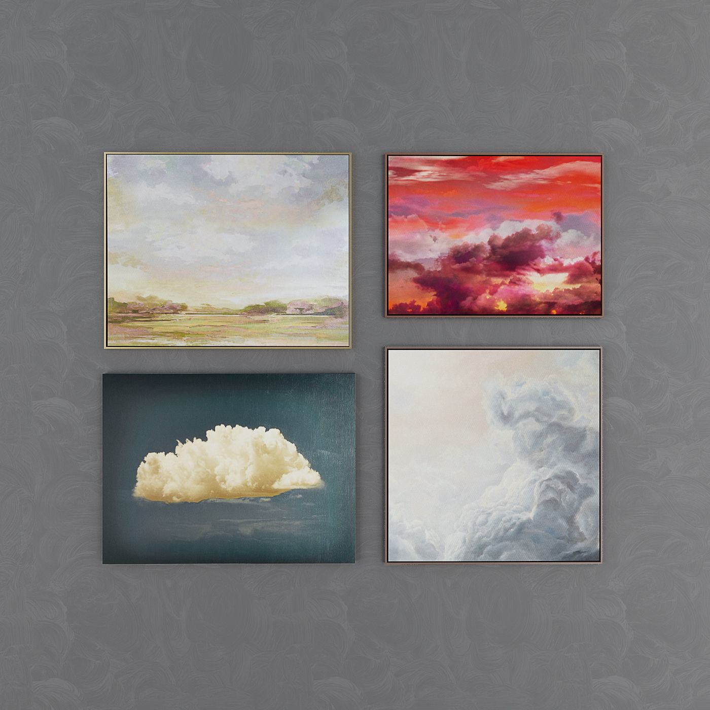 Collection of modern paintings horchow - 5 3D model_1