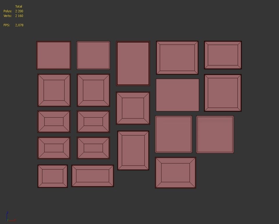 Collection of modern paintings horchow - 5 3D model_4