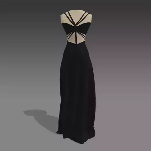 DRESS BLACK DEKOLETTE DRESS