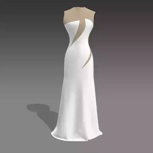 DRESS WHITE DEKOLETTE