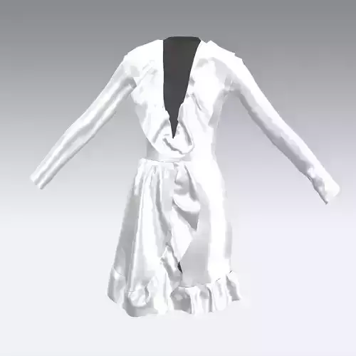 RUFFLED MINI DRESS SKIRT