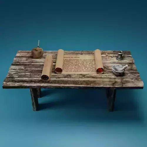 LowPoly Ancient writing instruments