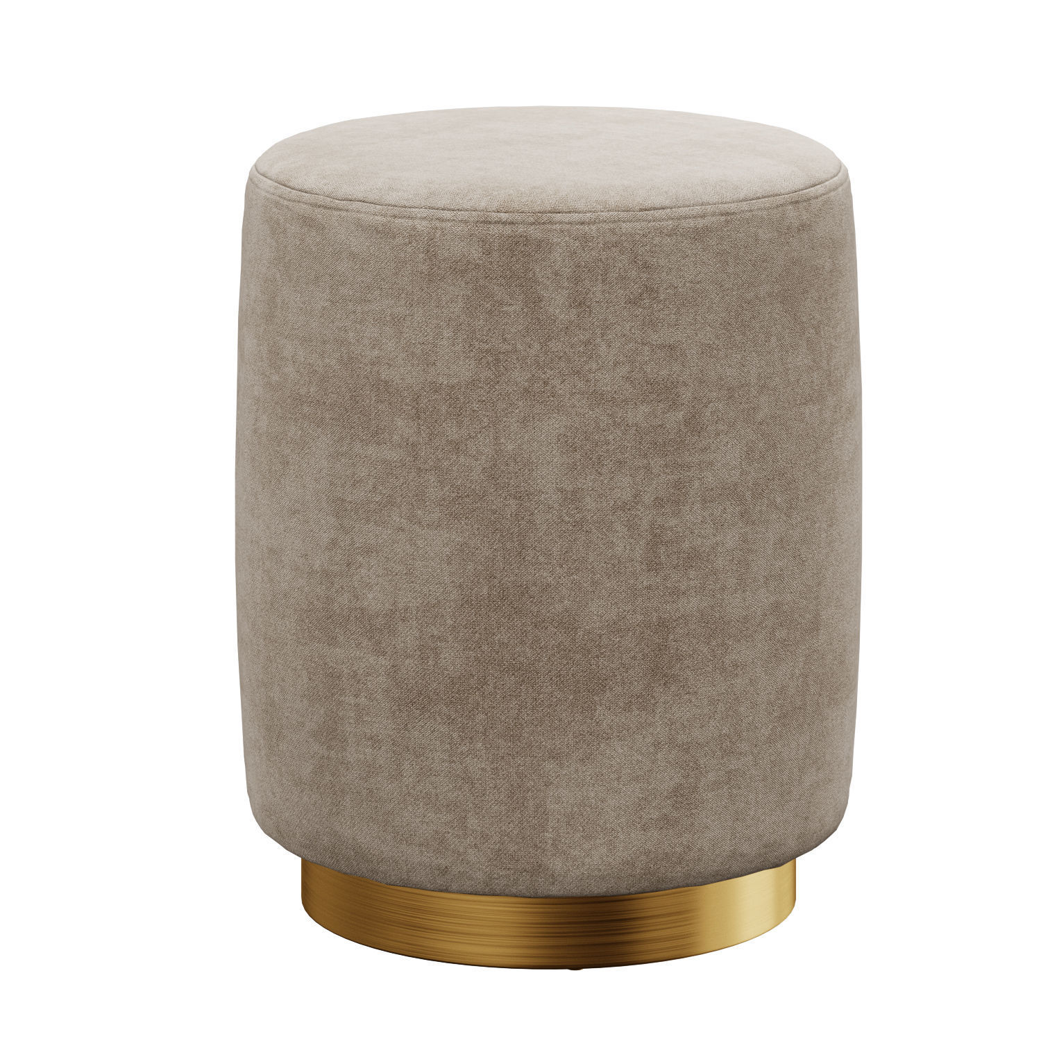 Opal gold and silver metall Ottoman 3D model_17