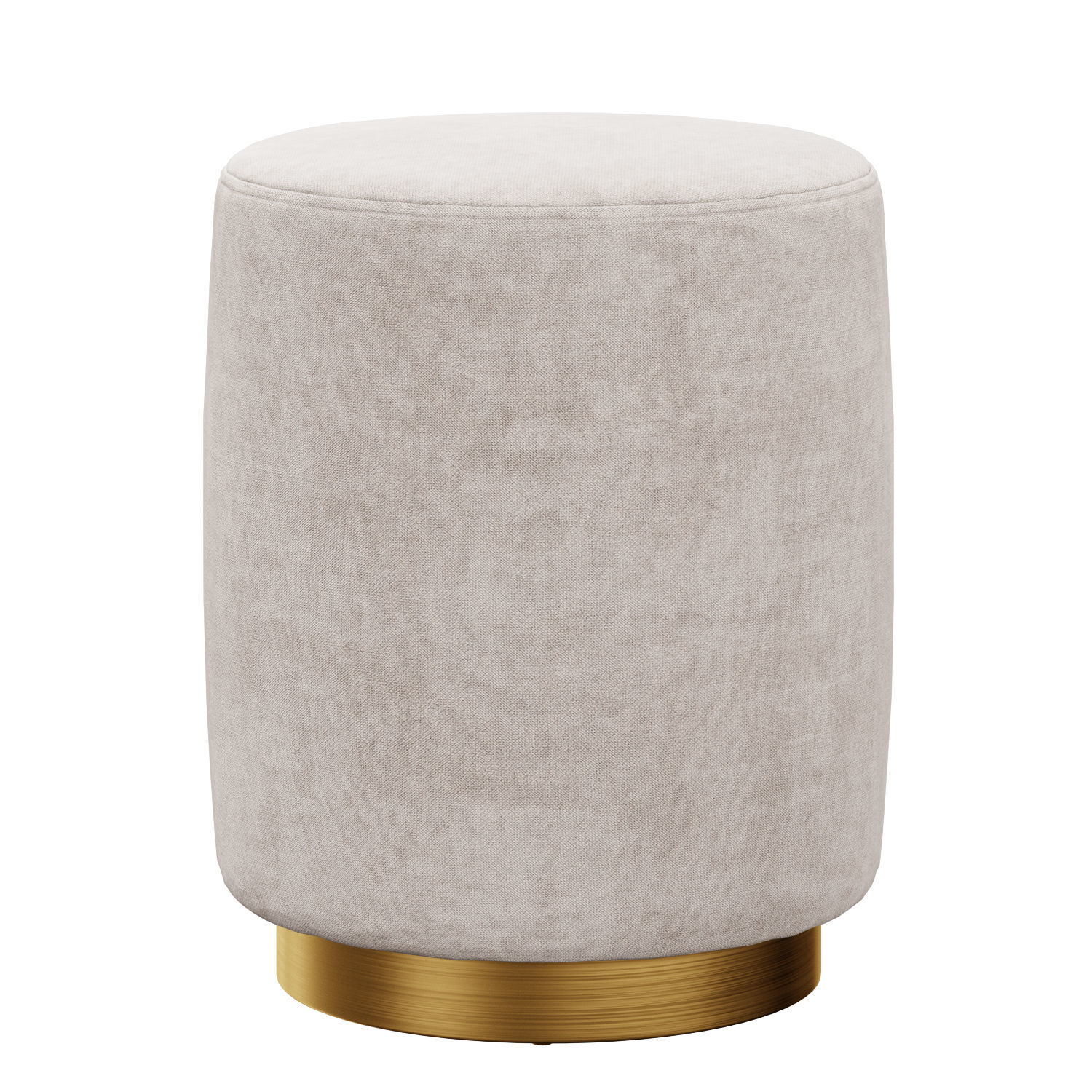 Opal gold and silver metall Ottoman 3D model_8