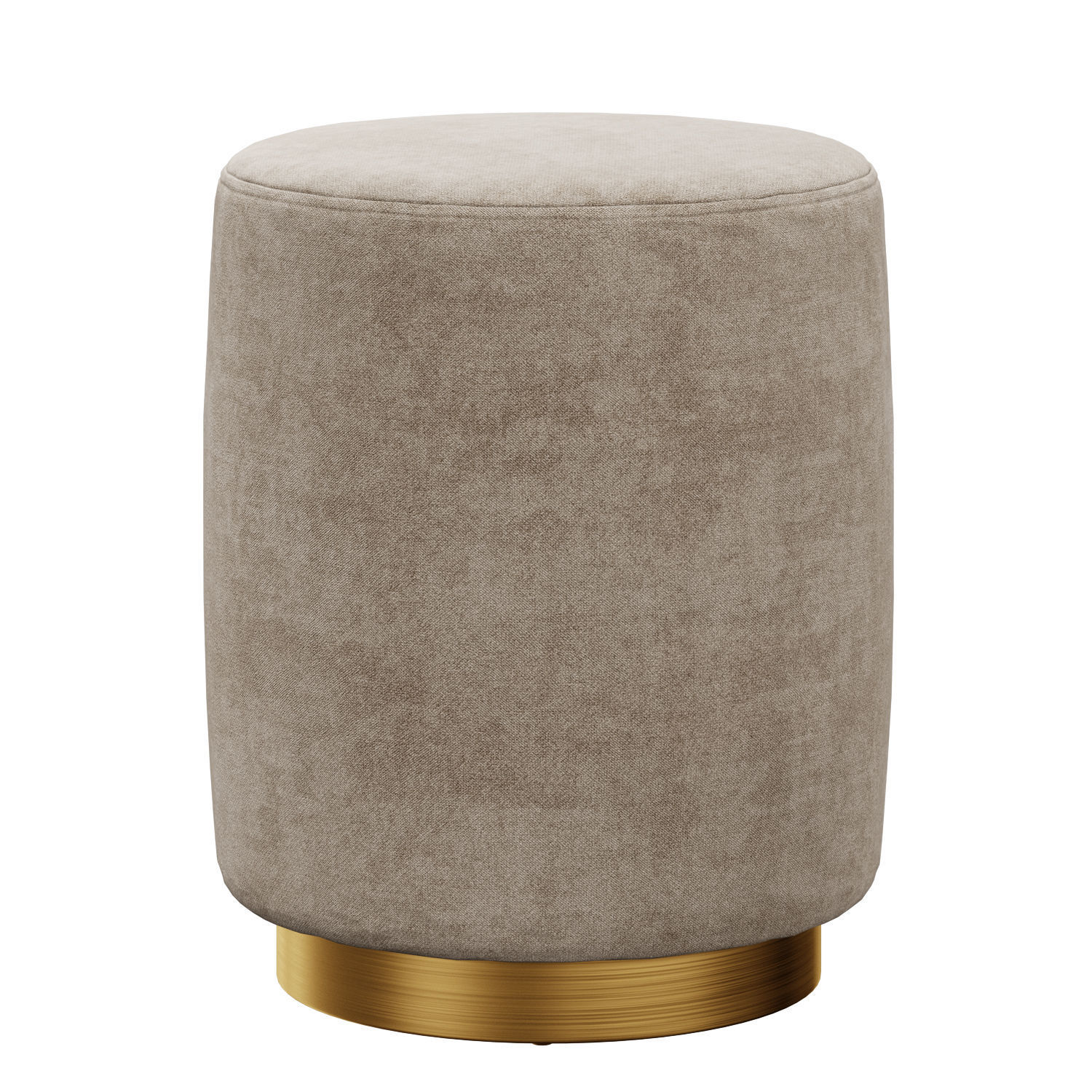 Opal gold and silver metall Ottoman 3D model_10