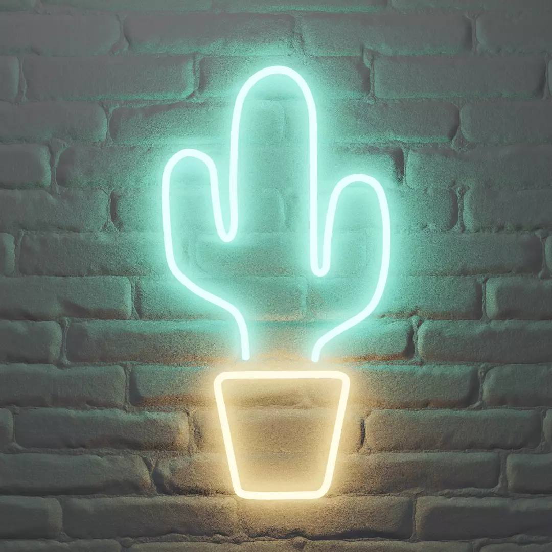 Cactus Neon Sign 3D model | CGTrader