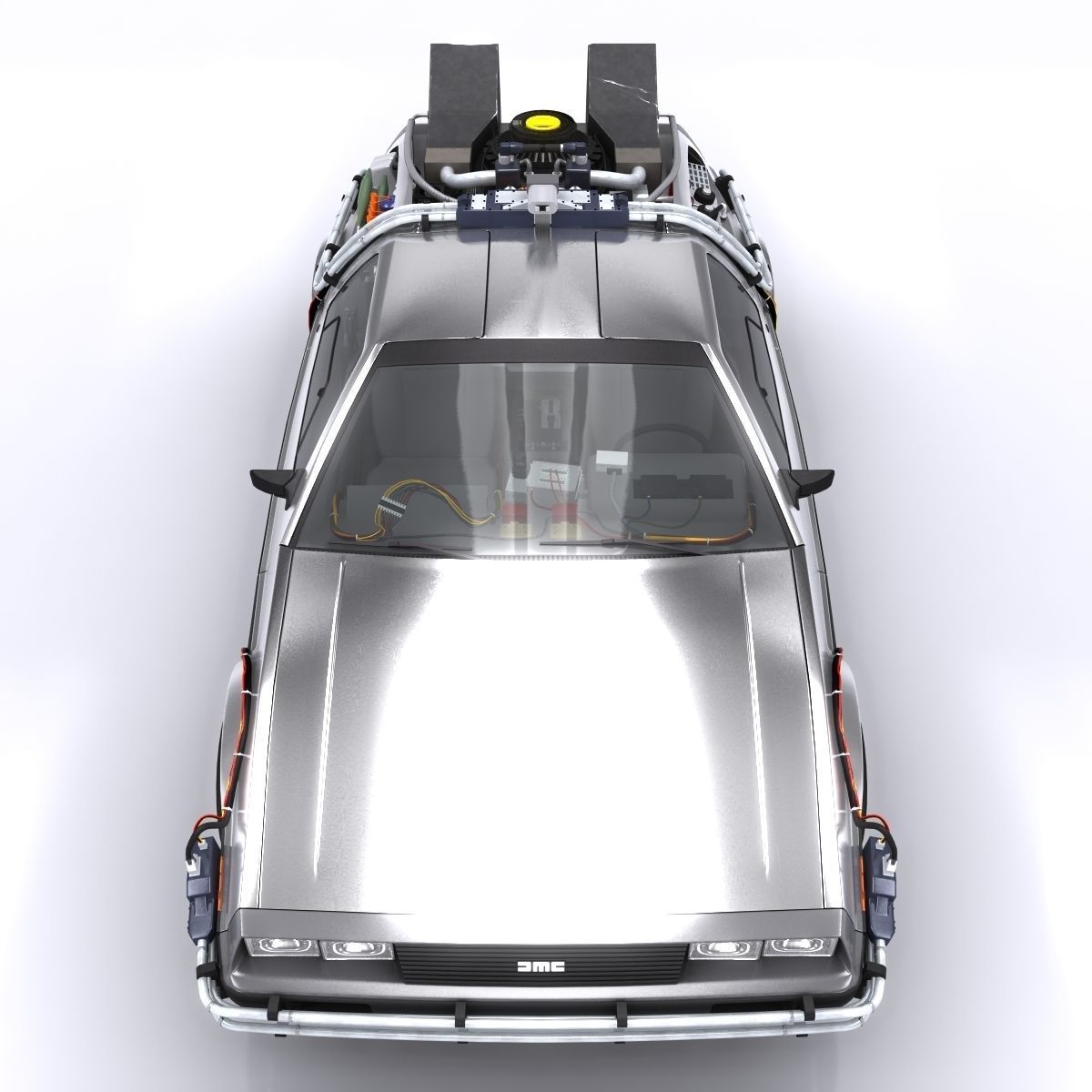 DeLorean Time Machine Low-poly 3D model_9