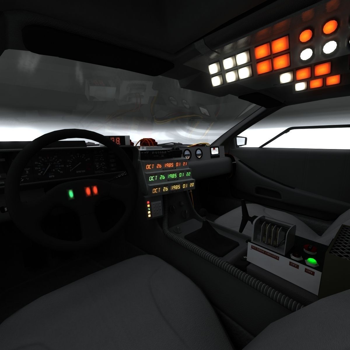 DeLorean Time Machine Low-poly 3D model_18