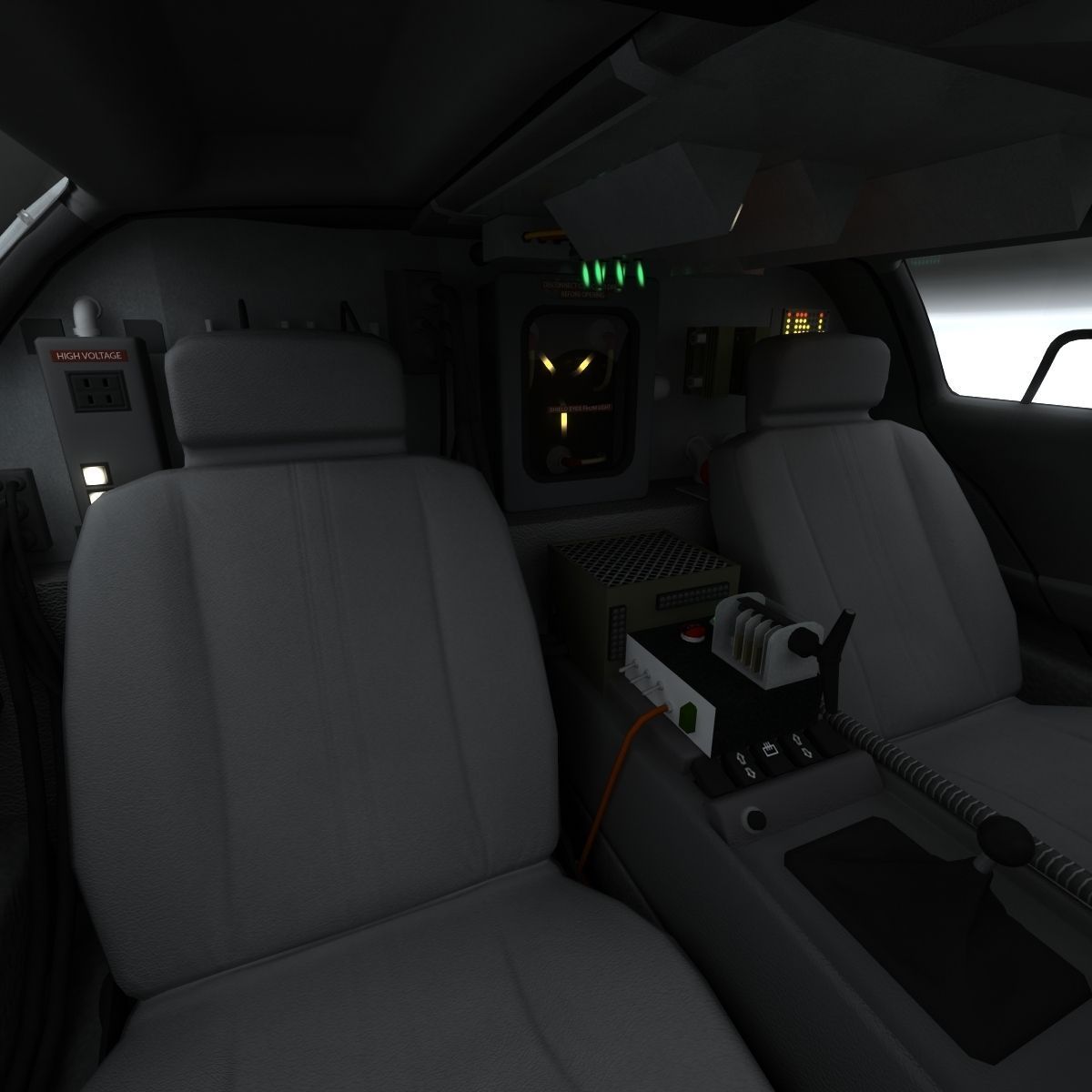 DeLorean Time Machine Low-poly 3D model_20