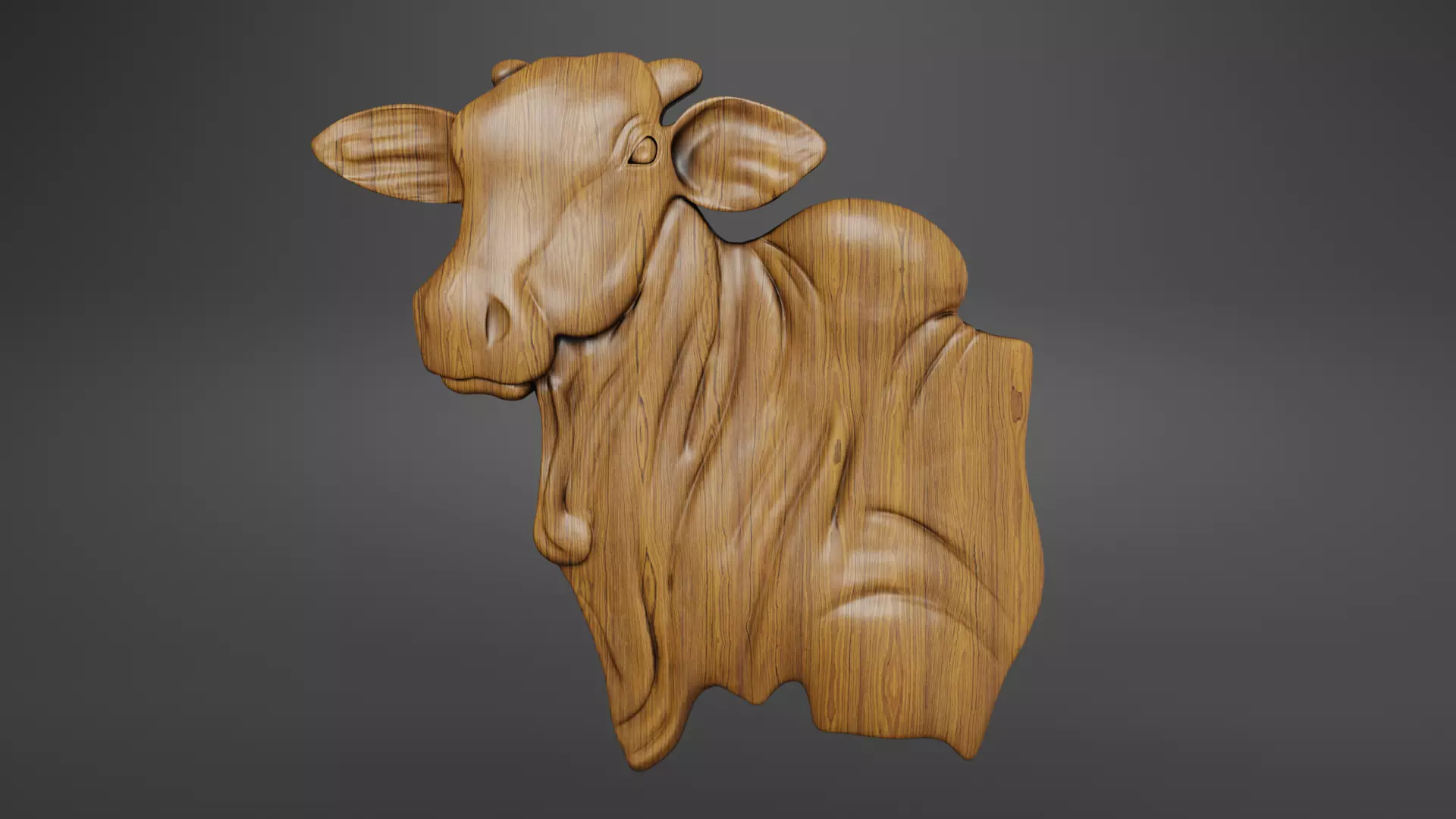 Zebu Nelore Bull 3D relief 3D print model_0