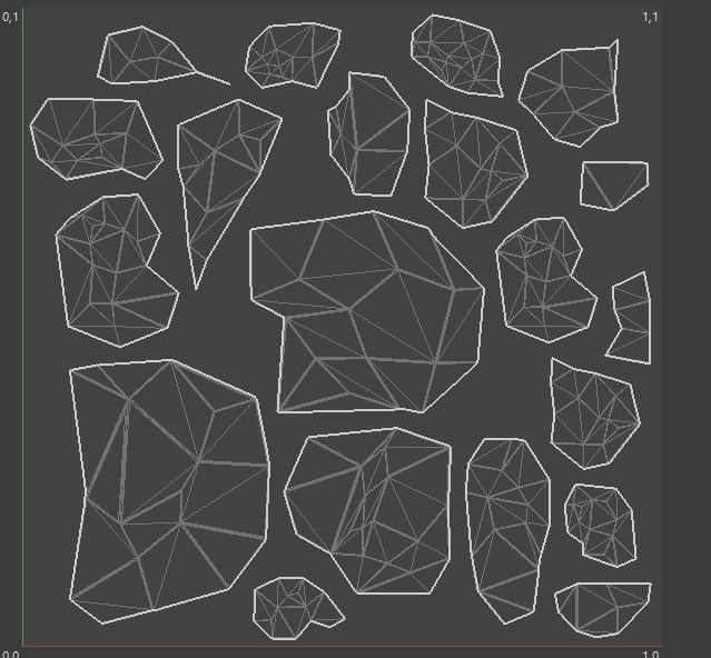 Assets Pack of Stones game ready Low-poly 3D model_13