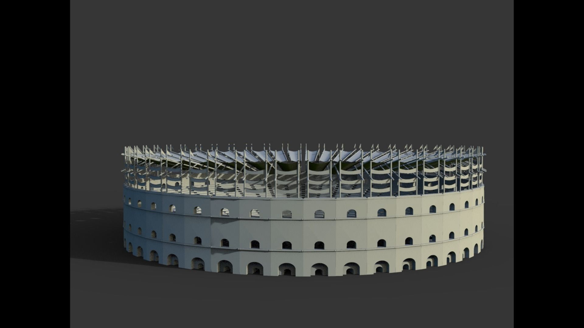 Gladiator Arena Low-poly 3D model_3