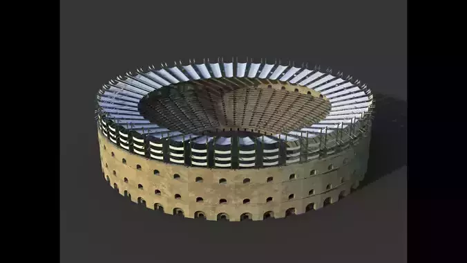 Gladiator Arena Low-poly 3D model