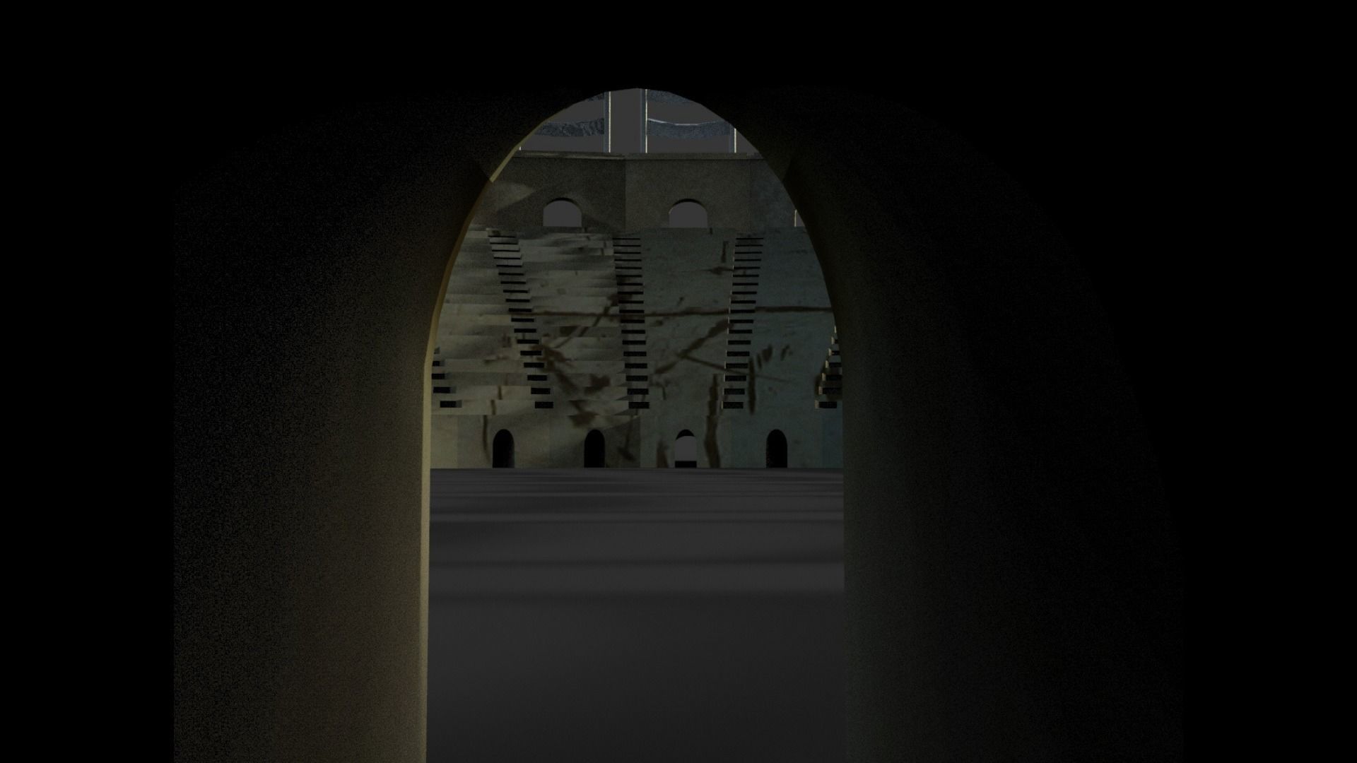 Gladiator Arena Low-poly 3D model_6