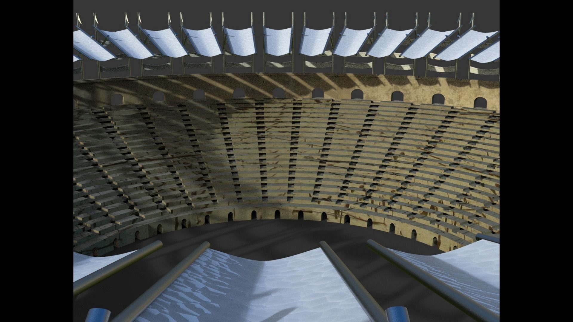 Gladiator Arena Low-poly 3D model_5