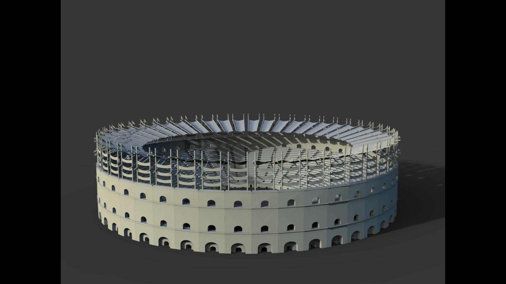 Gladiator Arena Low-poly 3D model_1