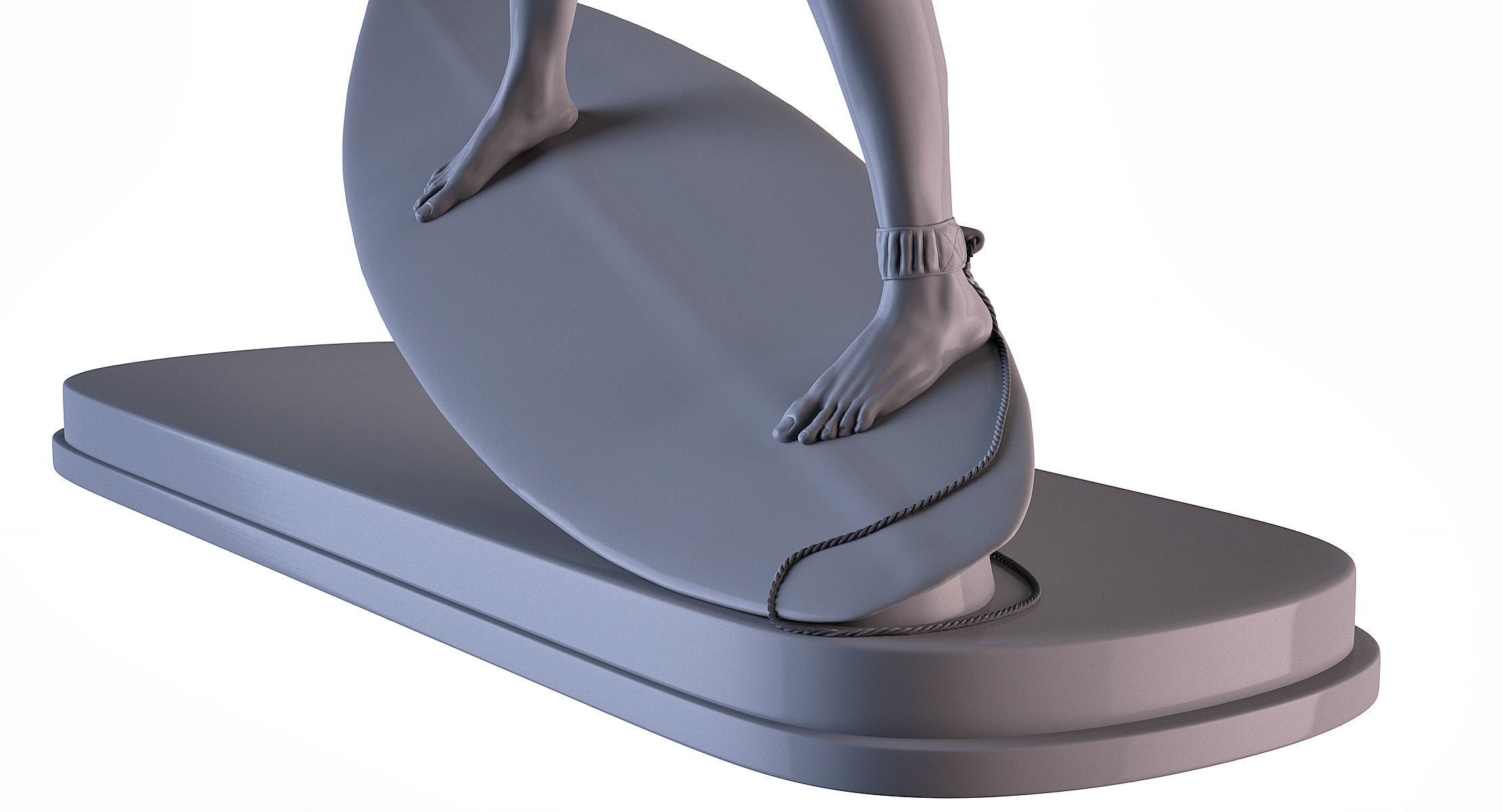 Woman Surf 3D print model_11