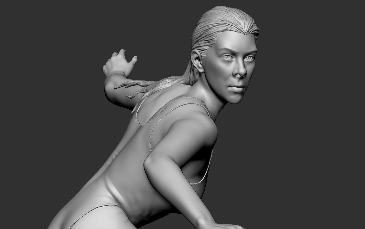 Woman Surf 3D print model_25