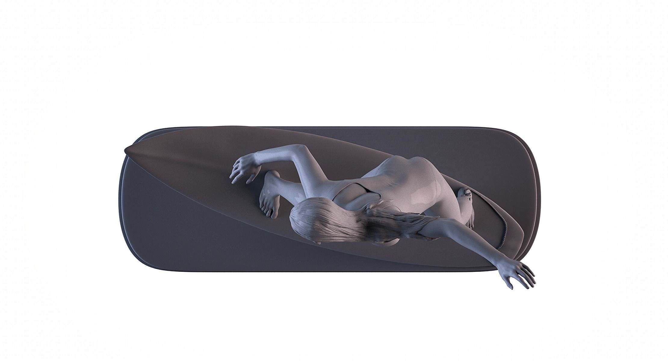 Woman Surf 3D print model_10