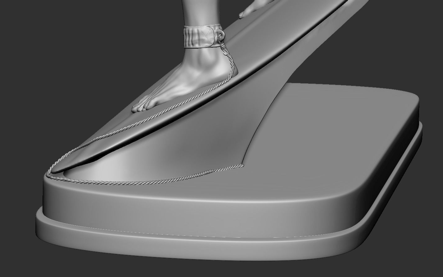 Woman Surf 3D print model_23