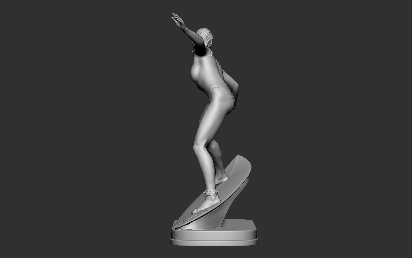 Woman Surf 3D print model_18