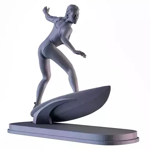 Woman Surf 3D print model