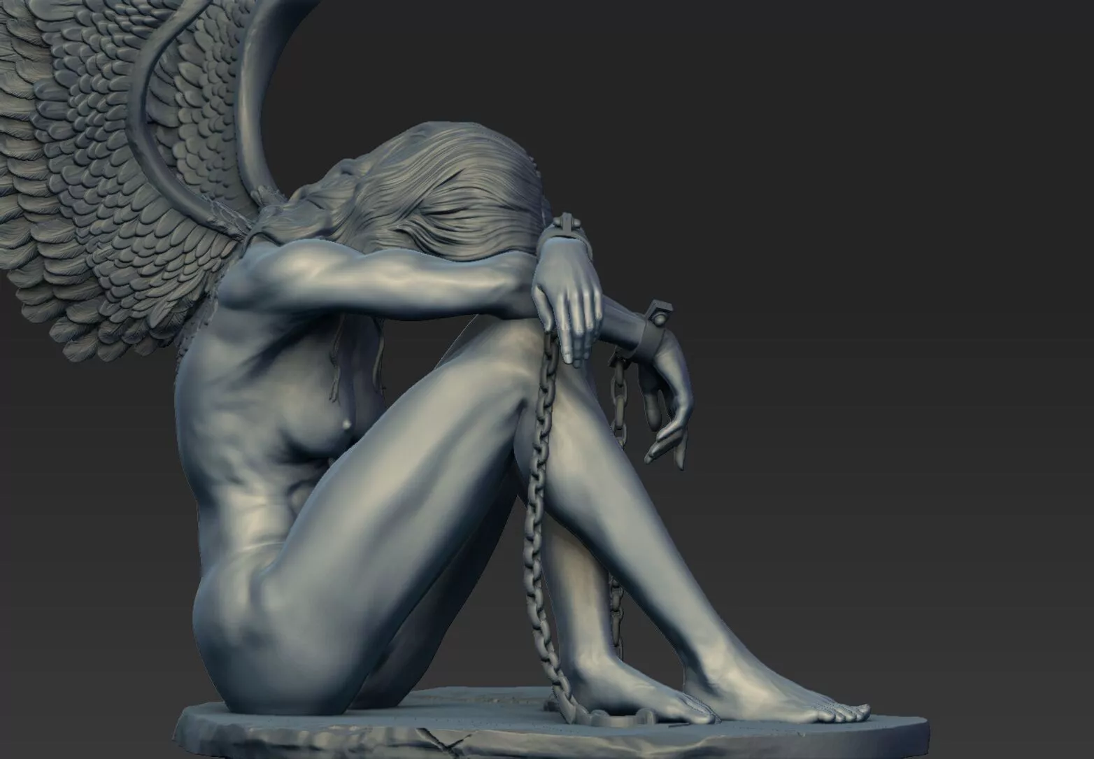 Enslaved Fallen Angel 3d model 3D print model 3D print model