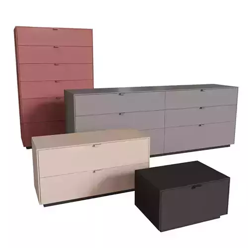 Lansot Folio Chest of Drawers and Bedside