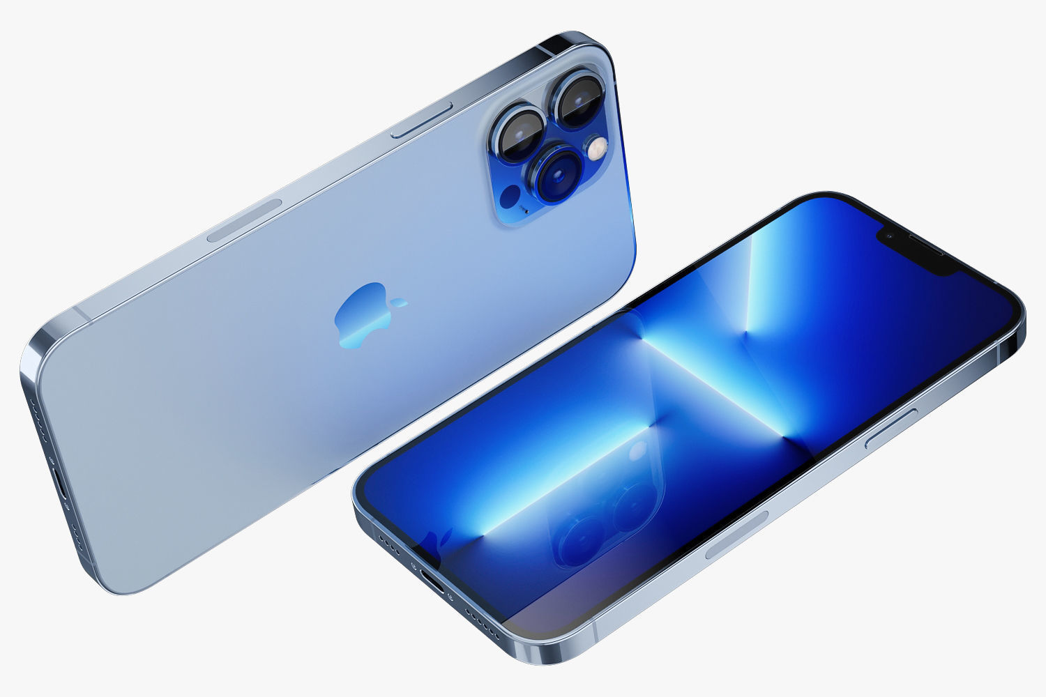 Apple iPhone 13 pro MAX Sierra Blue 3D model_6