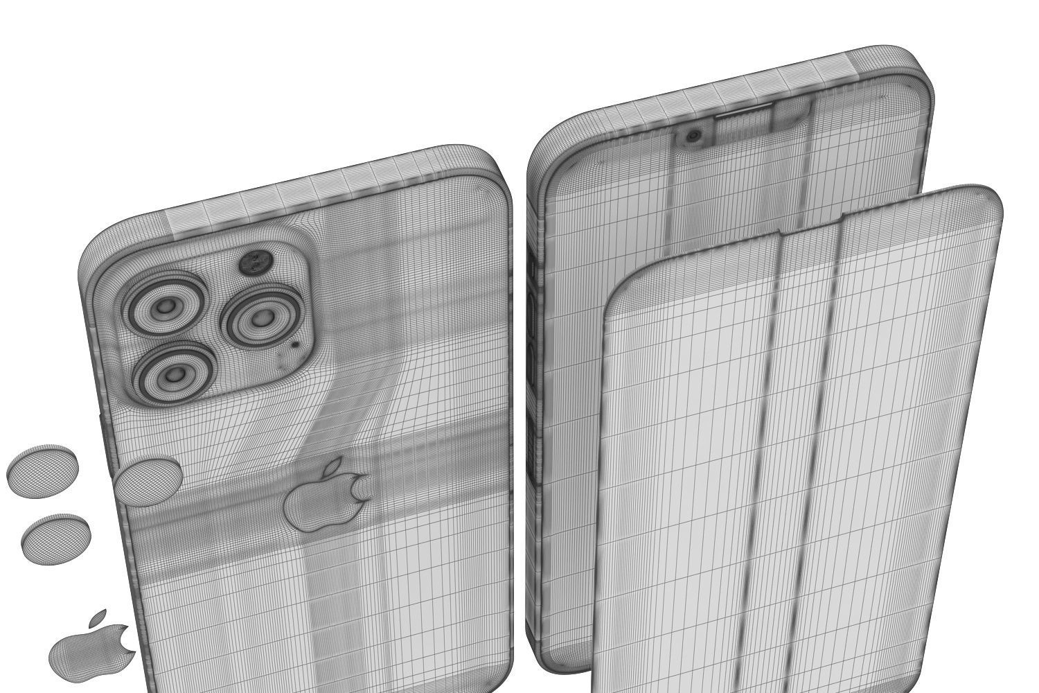 Apple iPhone 13 pro MAX Sierra Blue 3D model_19