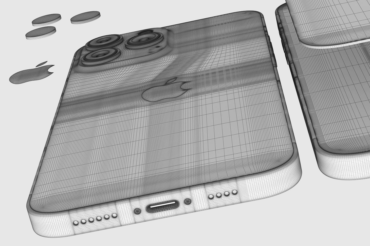 Apple iPhone 13 pro MAX Sierra Blue 3D model_21