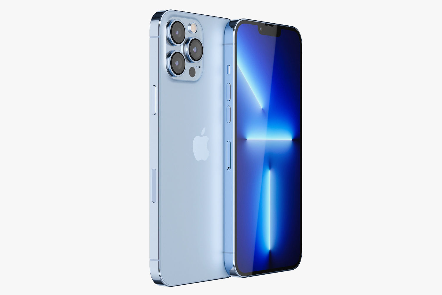 Apple iPhone 13 pro MAX Sierra Blue 3D model_9