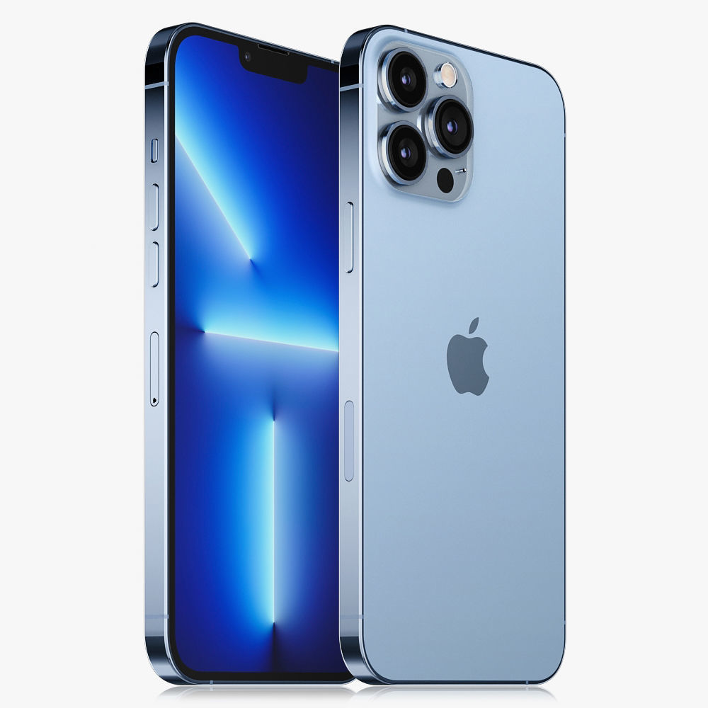 Apple iPhone 13 pro MAX Sierra Blue 3D model_1