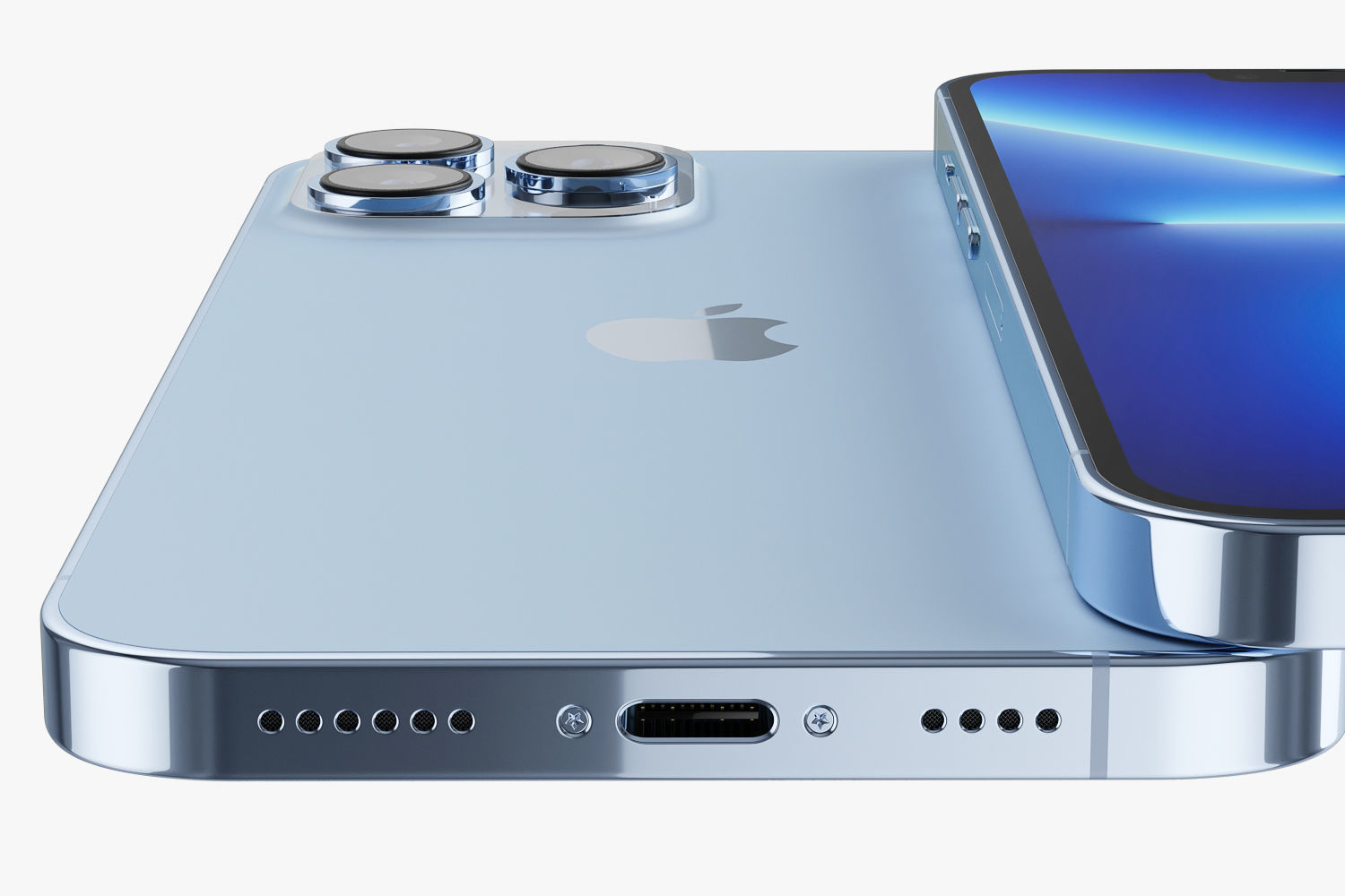 Apple iPhone 13 pro MAX Sierra Blue 3D model_11