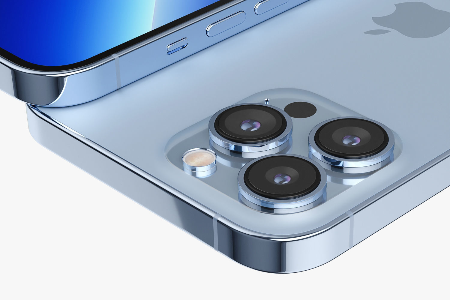 Apple iPhone 13 pro MAX Sierra Blue 3D model_3