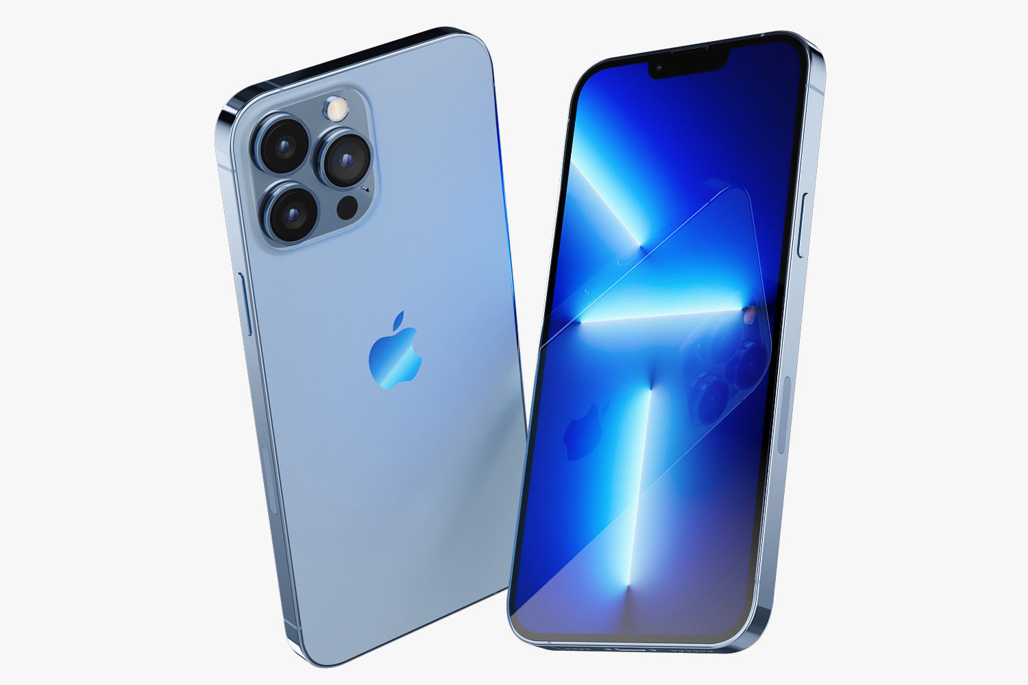 Apple iPhone 13 pro MAX Sierra Blue 3D model_7