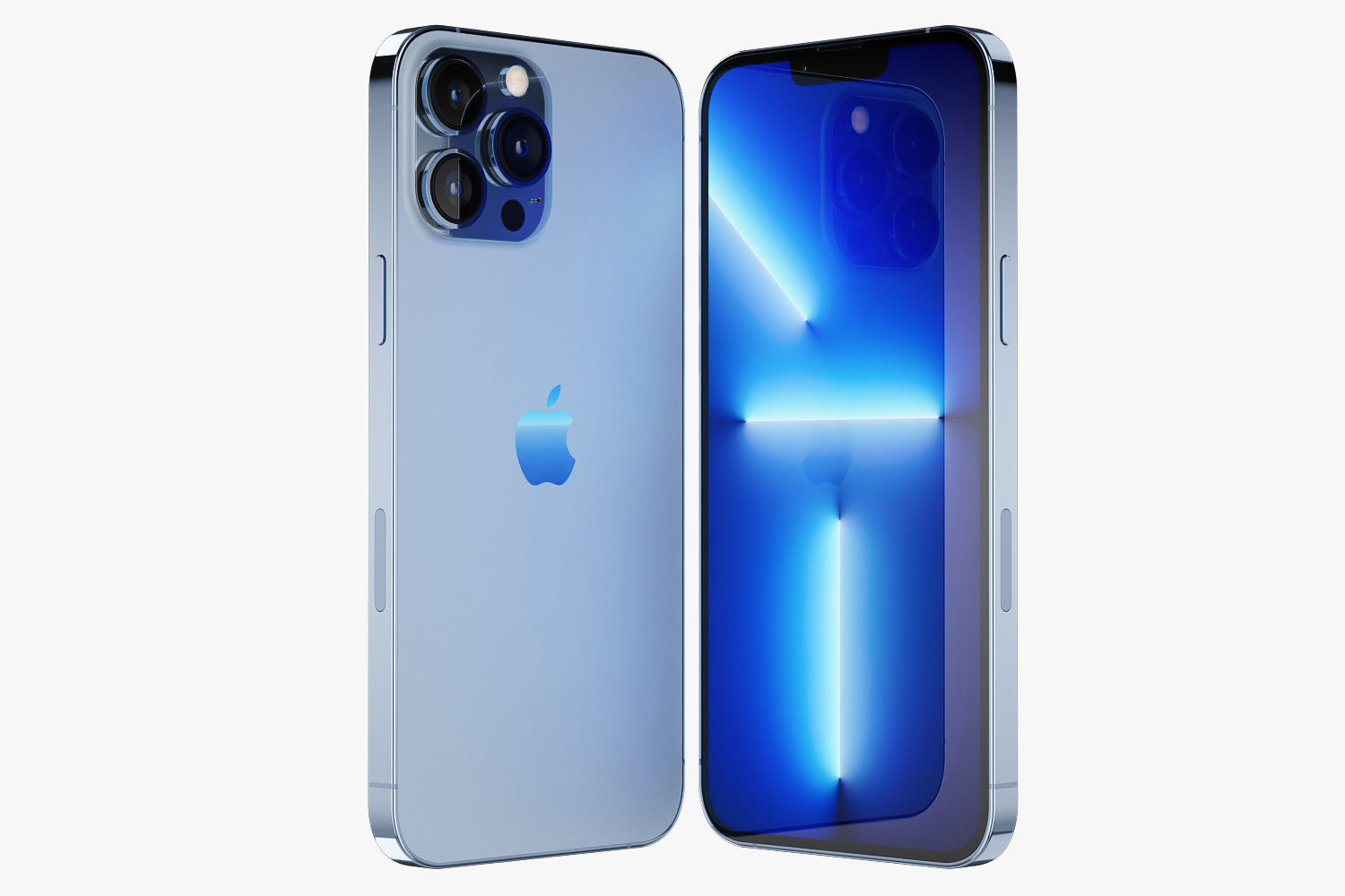 Apple iPhone 13 pro MAX Sierra Blue 3D model_5