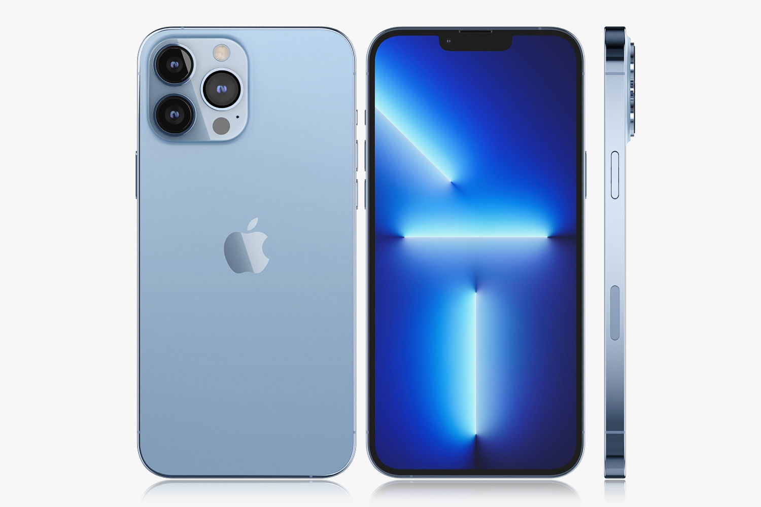 Apple iPhone 13 pro MAX Sierra Blue 3D model_8