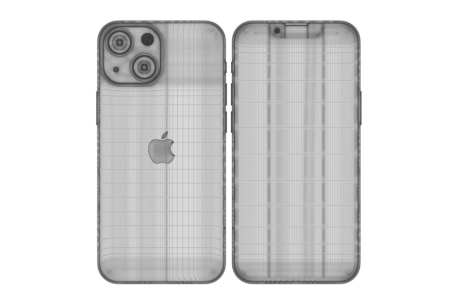 Apple iPhone 13 mini Midnight 3D model_18