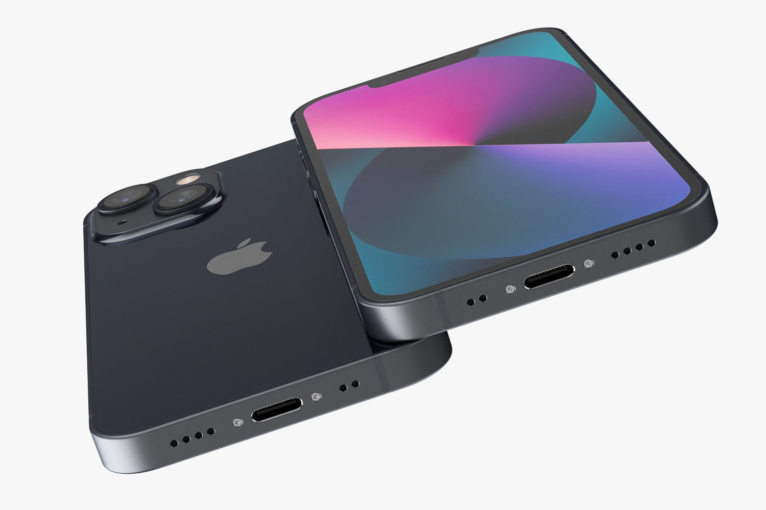 Apple iPhone 13 mini Midnight 3D model_13