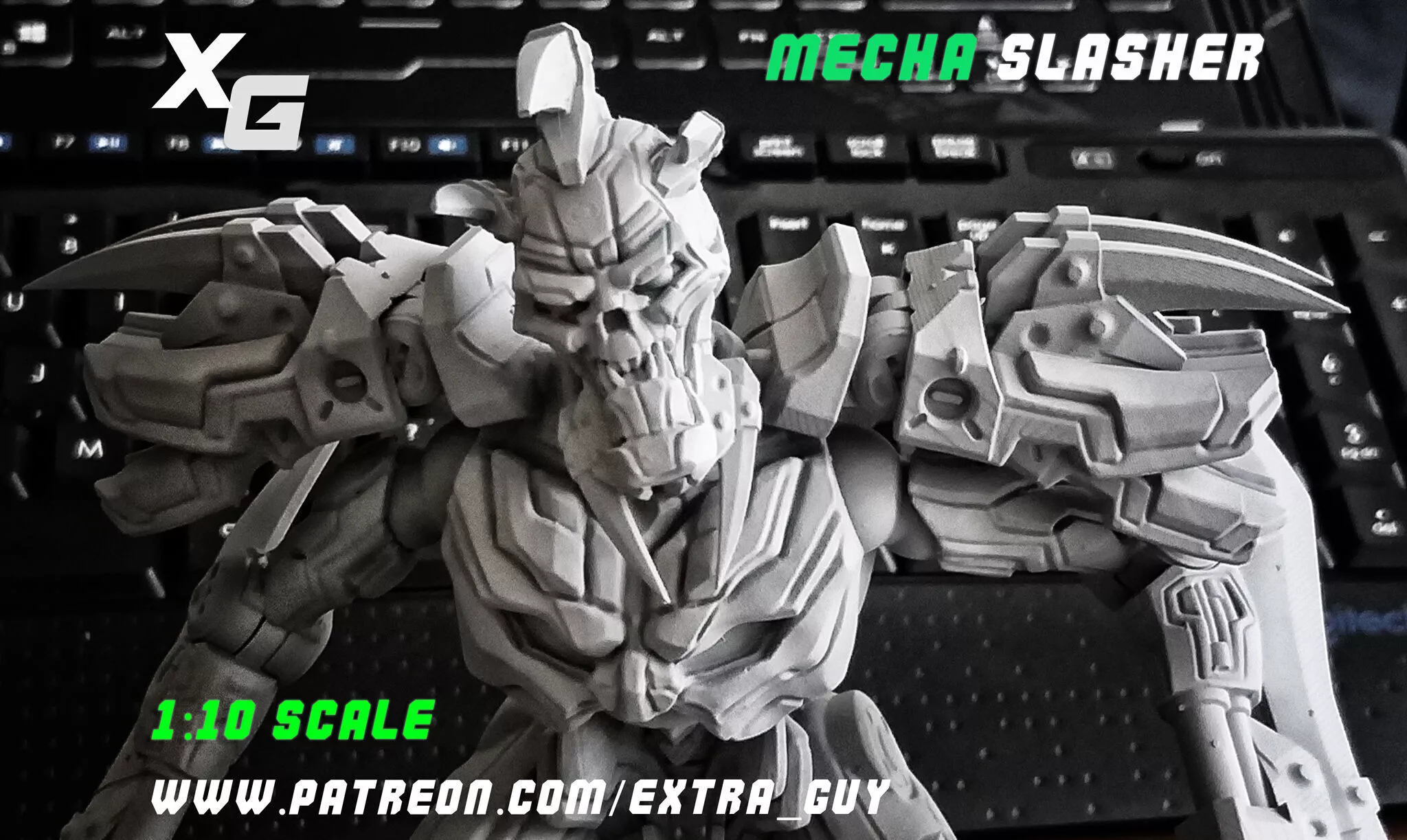 Mecha Slasher 1 over 10 Scale 3D Print 3D print model