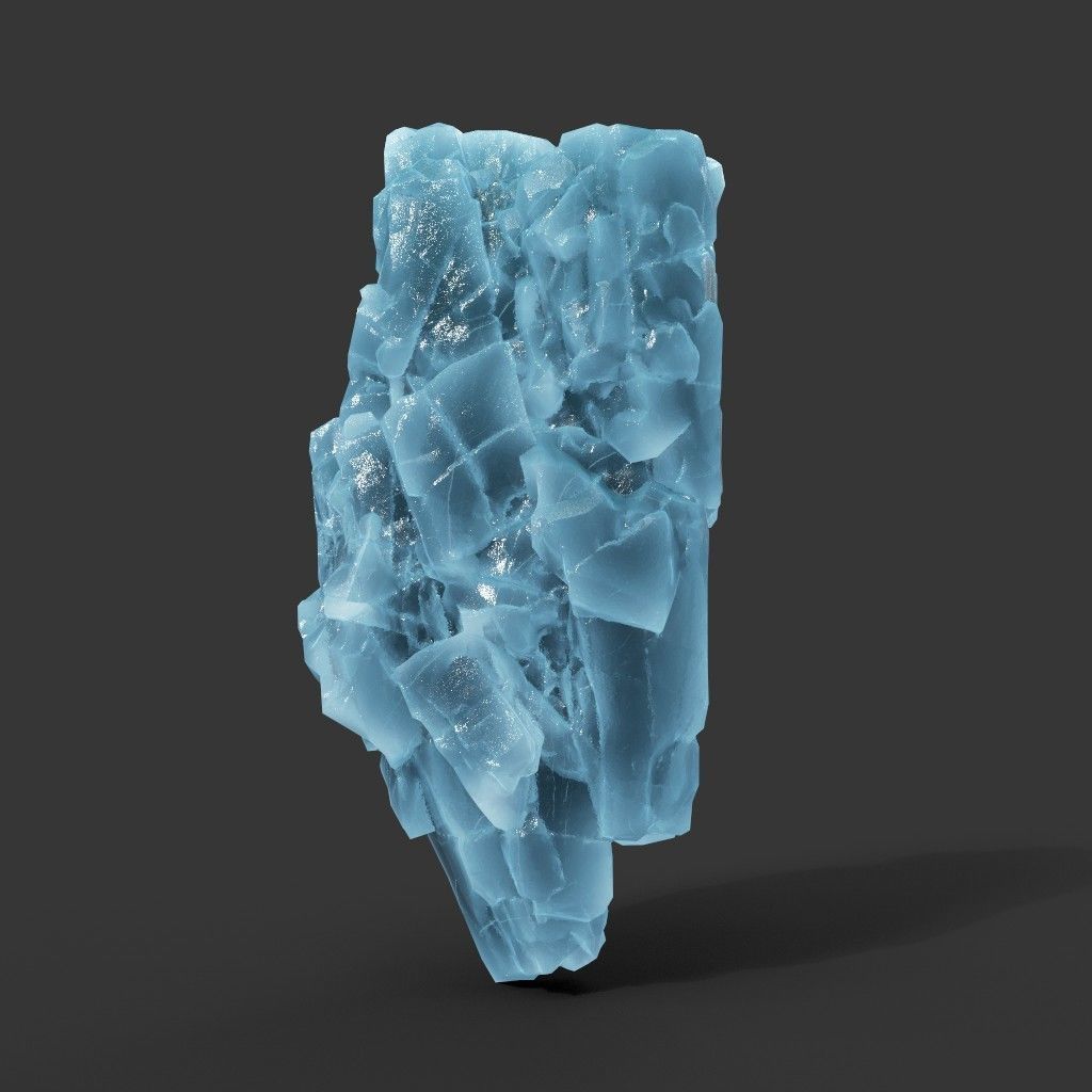 Low poly Ice Block Modular 210811 Low-poly 3D model_17