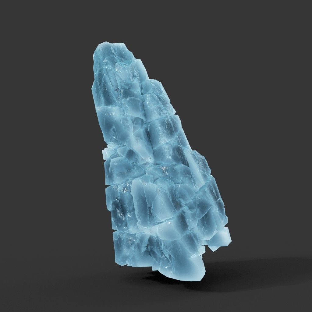 Low poly Ice Block Modular 210811 Low-poly 3D model_5