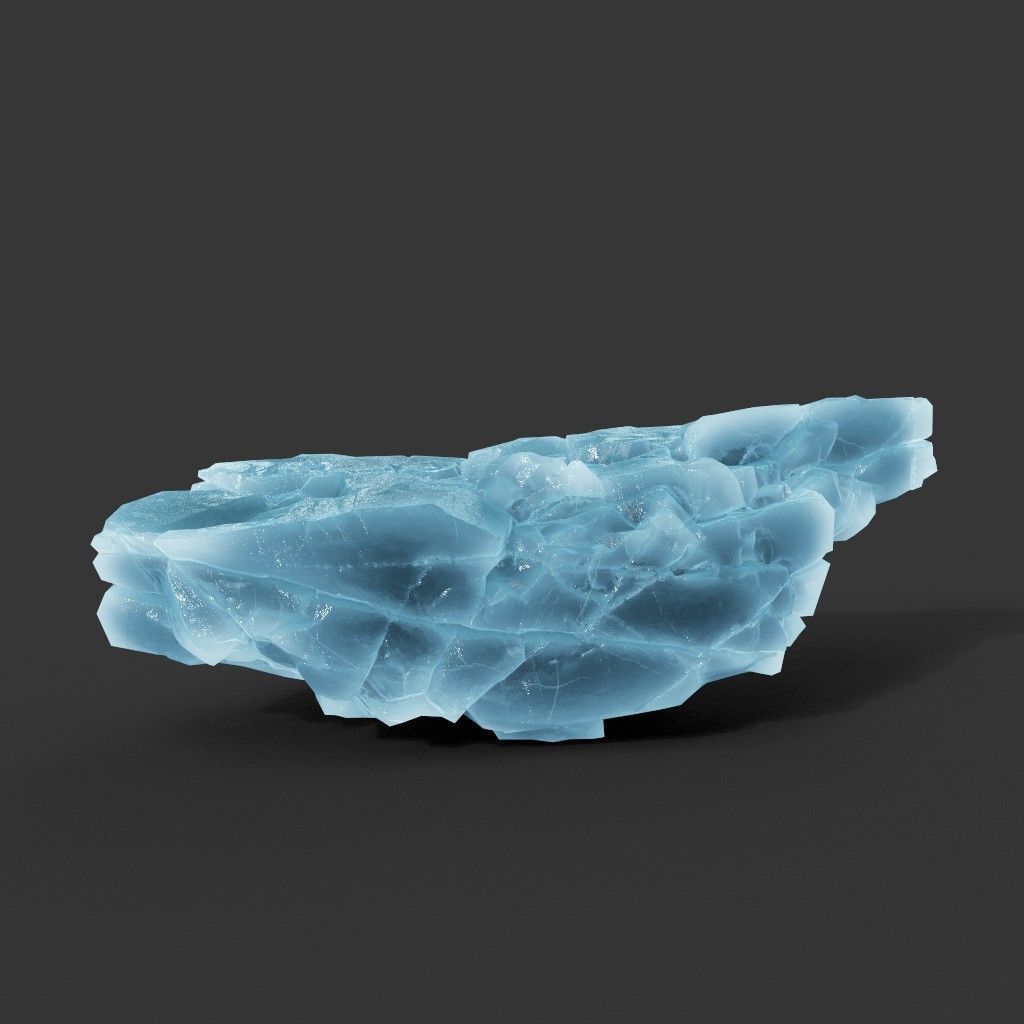Low poly Ice Block Modular 210811 Low-poly 3D model_7