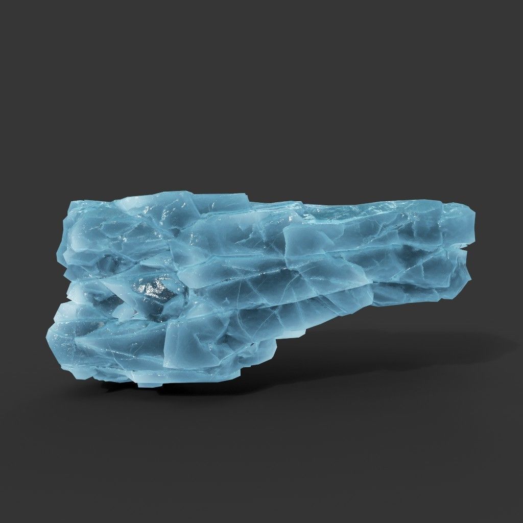Low poly Ice Block Modular 210811 Low-poly 3D model_13