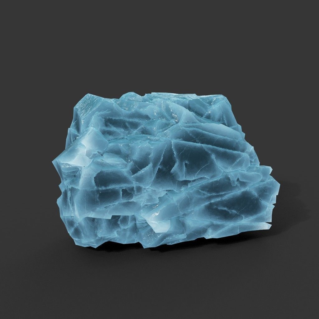 Low poly Ice Block Modular 210811 Low-poly 3D model_9